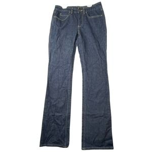 Duluth Trading 4 Long Womens Size 4 X 35” Dark Wash Bootcut Blue Jeans